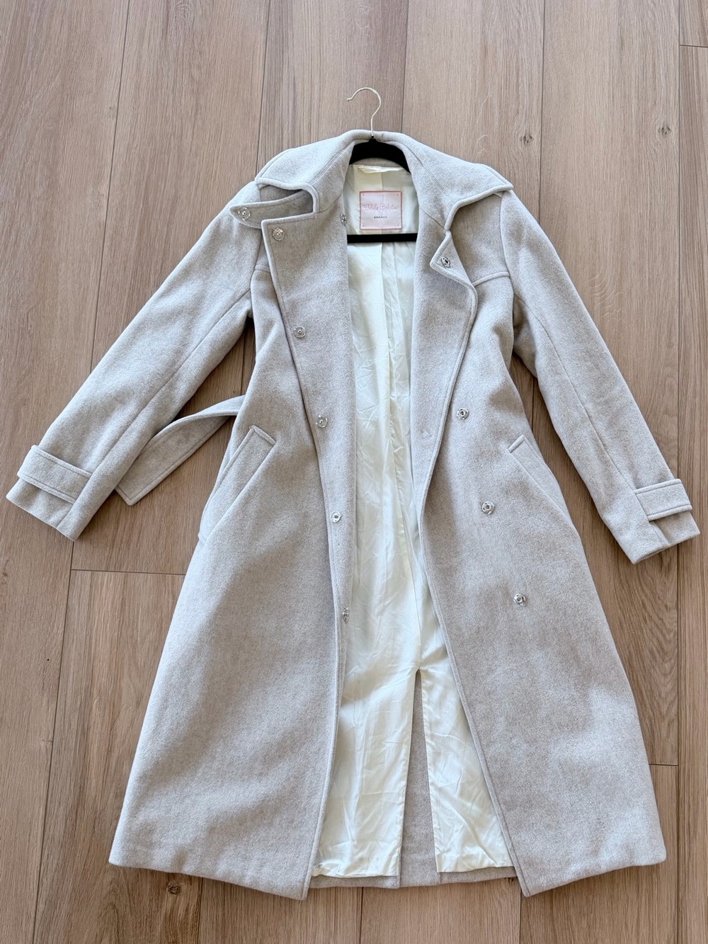 Talula Beige Long Trench Coat with Belt